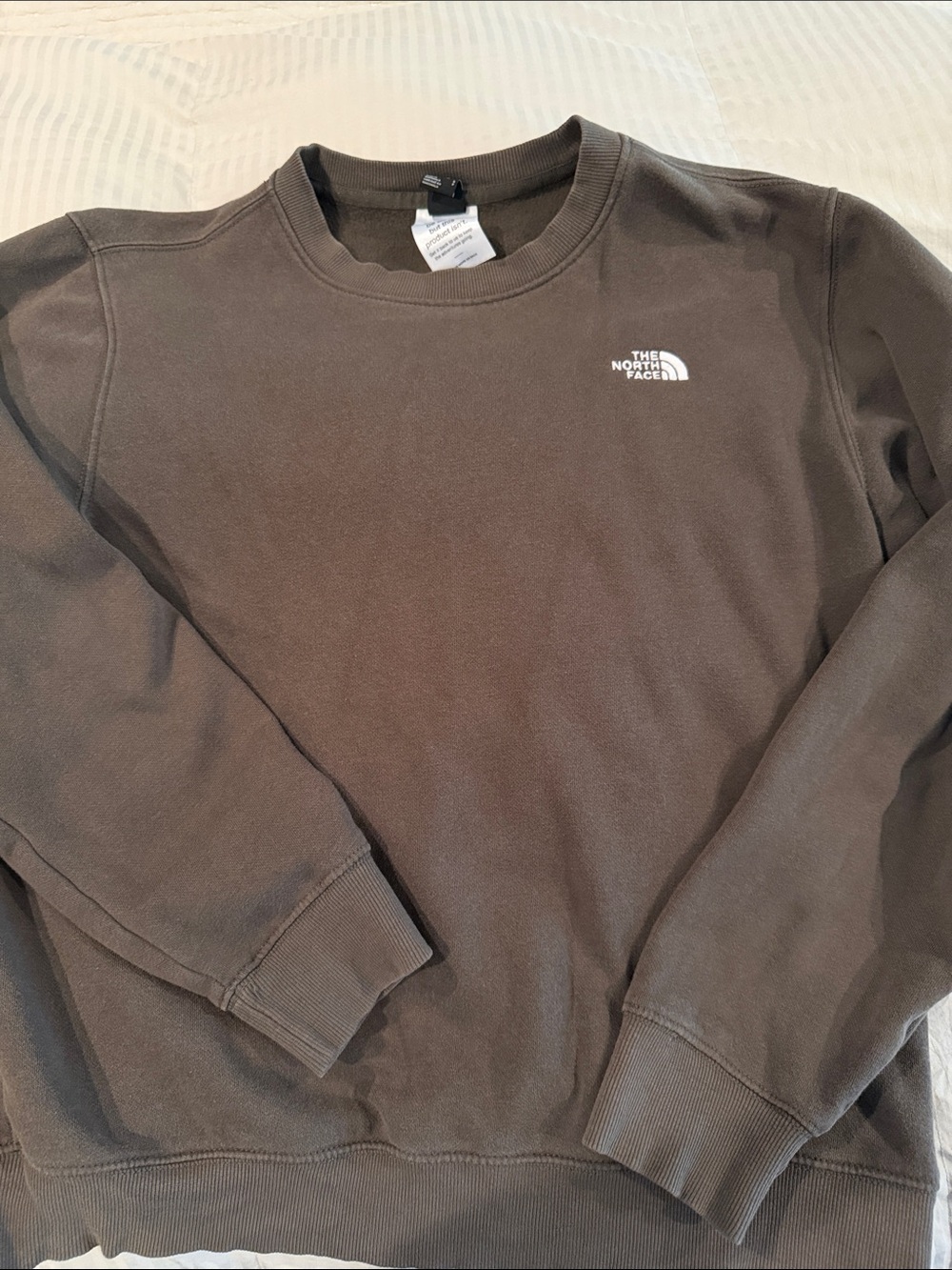 The North Face Men’s Crewneck Sweatshirt - Dark Green/Brown with White Logo